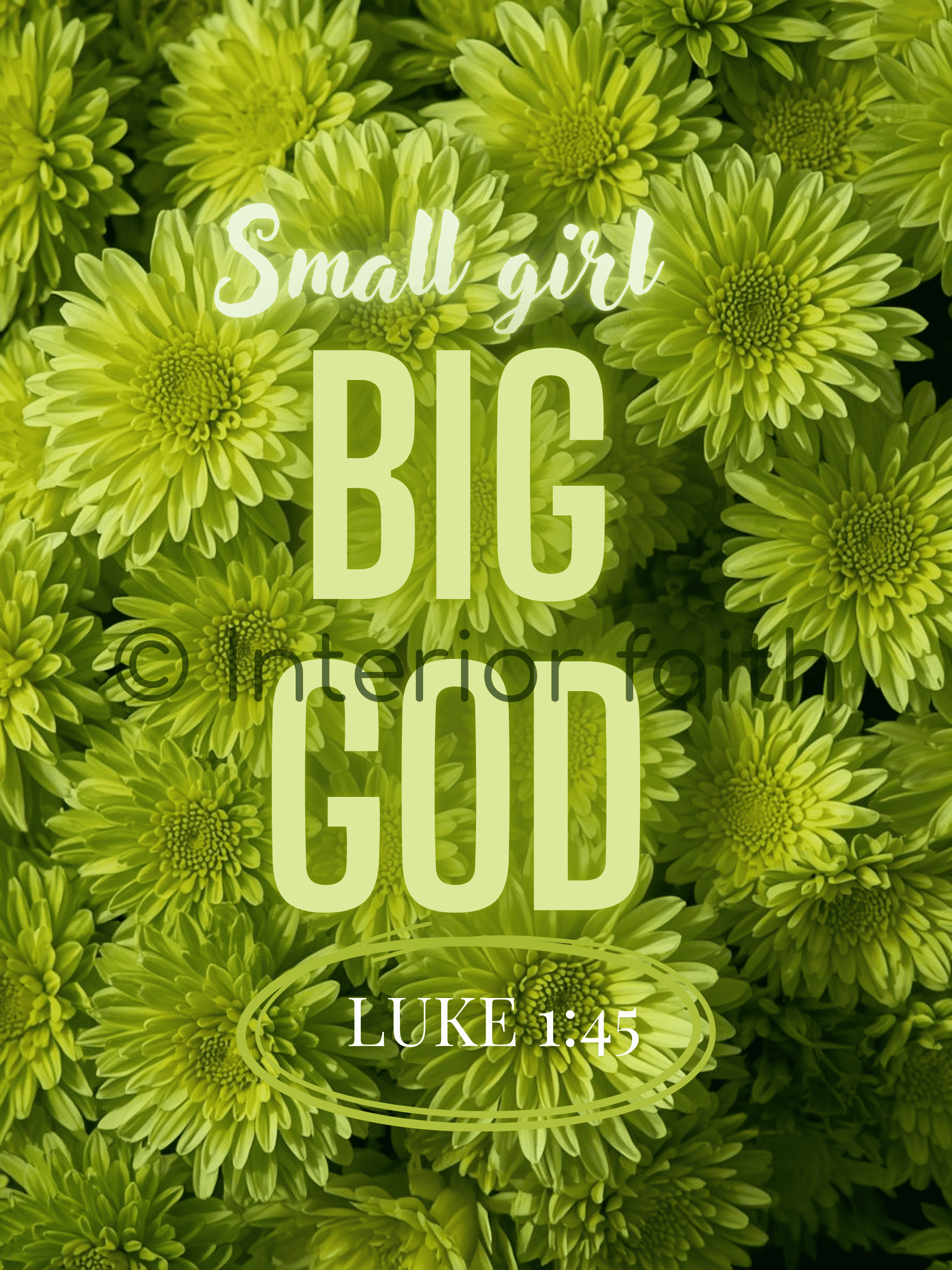 Small girl Big God Digital Art