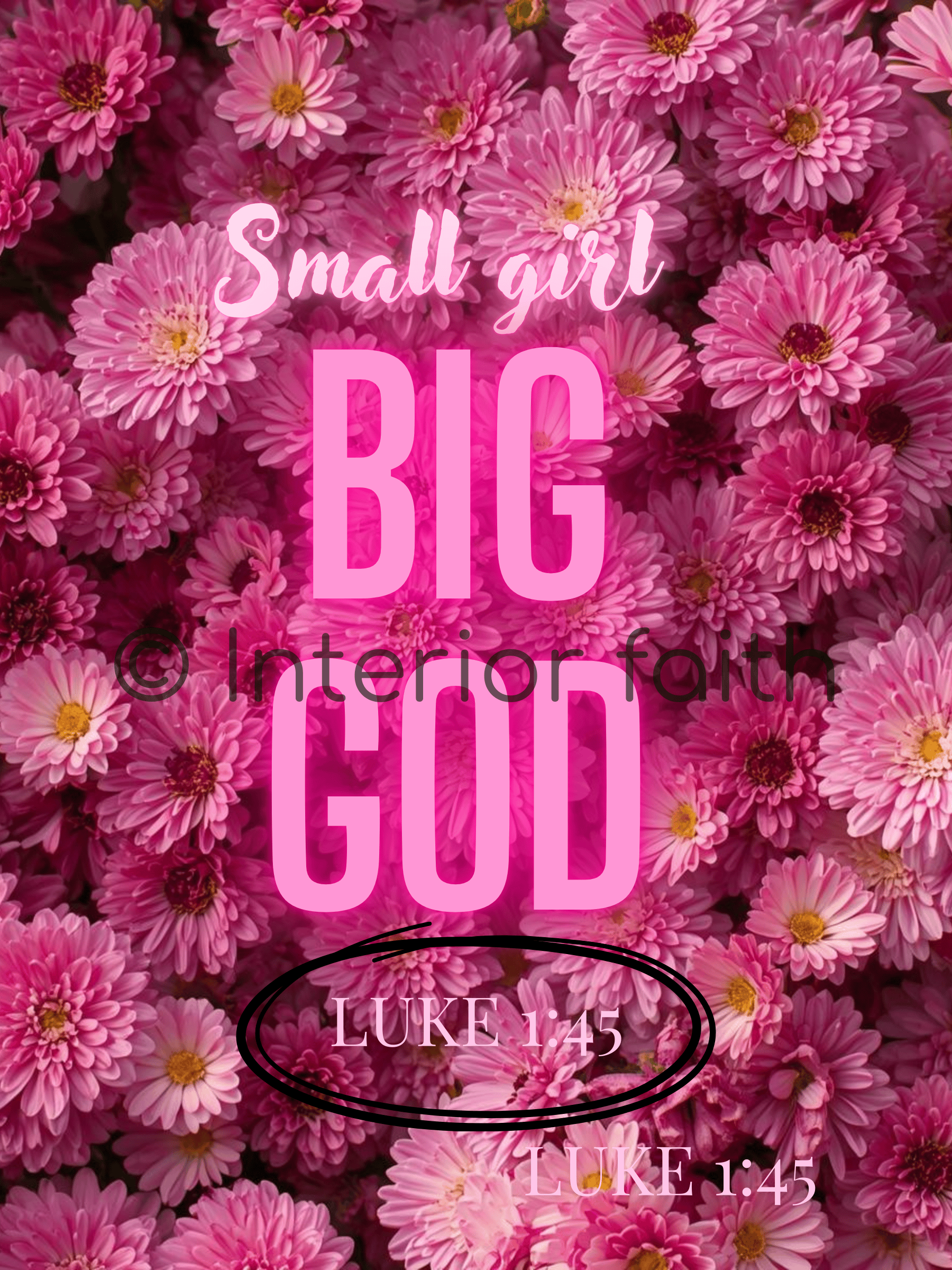 Small girl Big God Digital Art