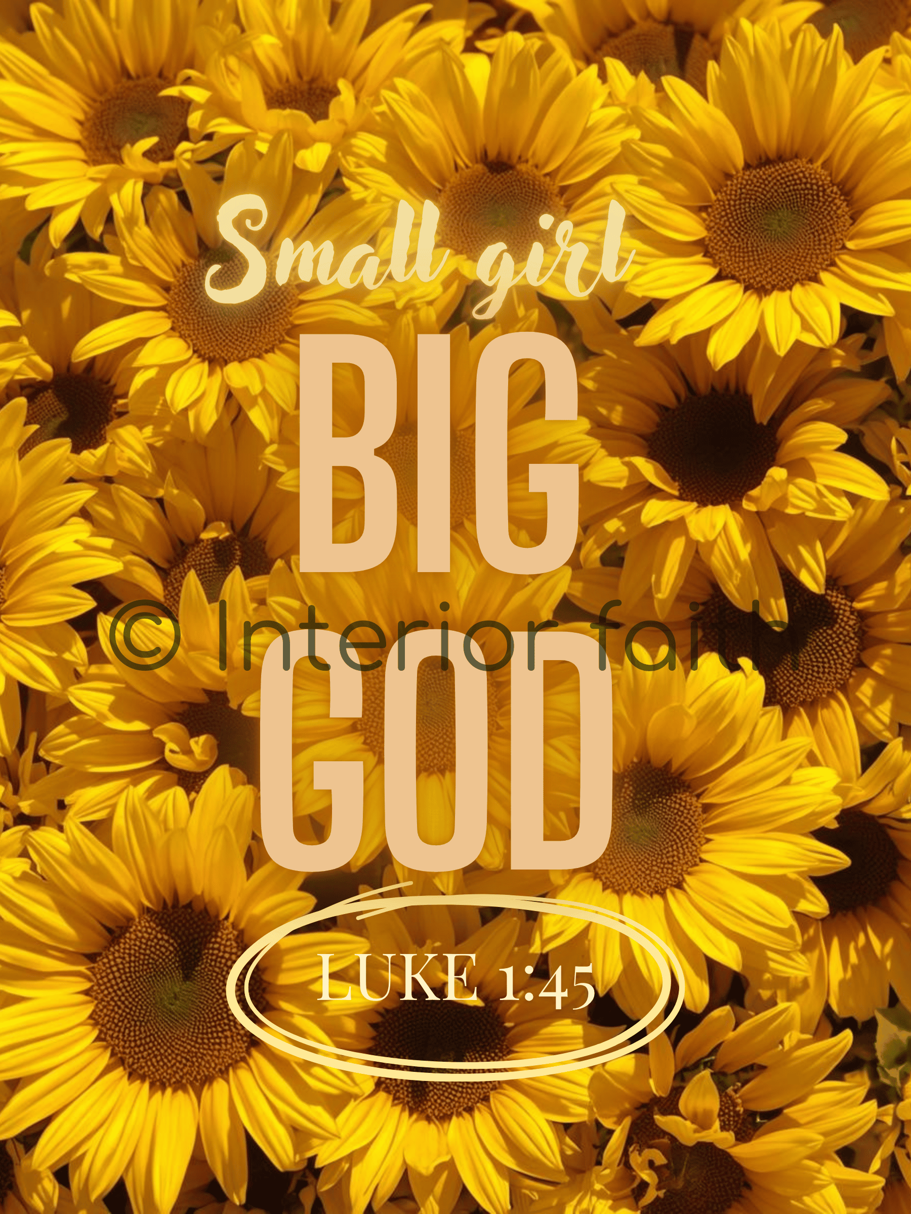 Small girl Big God Digital Art