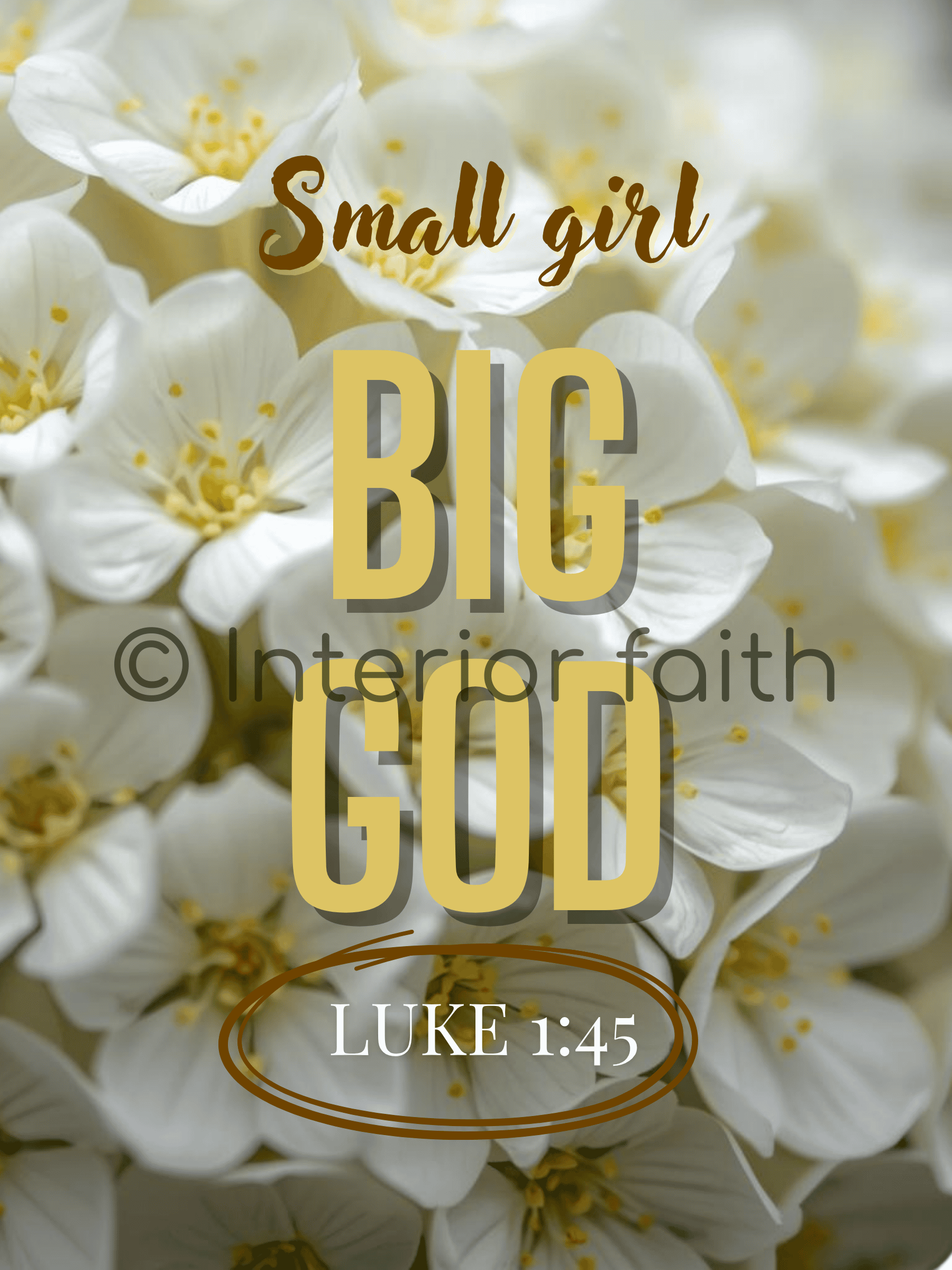 Small girl Big God Digital Art